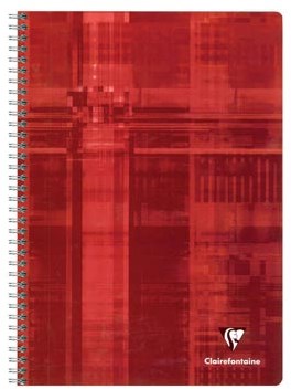 Clairefontaine schrift A4 180 bladzijden geruit 5 mm spiraalbinding geassorteerde kleuren-3