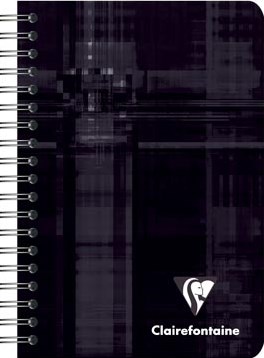 Mini Notitieboekje 9,5x14 cm Geruit Geassorteerde Kleuren Clairefontaine-3