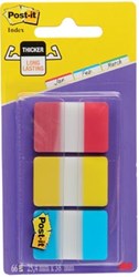Post-It Index Strong rood geel en blauw