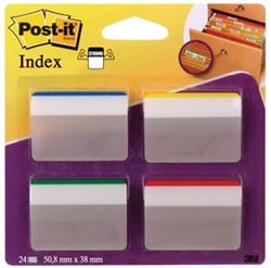 Post-It Index Strong for Filing met gebogen schrijfvlak (voor hangmappen voor laden)