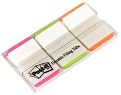 Post-It Index Strong 3 x 22 tabs, roze, groen en oranje
