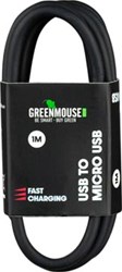Micro USB naar USB A data kabel 1 meter Green Mouse