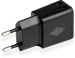 Oplader 2x USB A zwart Green Mouse