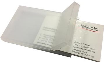 Deflecto visitekaarthouder transparant