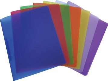 Alpha ringmap voor A4 uit Pp 2 ringen van 25 mm geassorteerde transparante kleuren