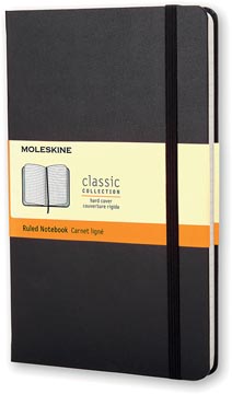 Moleskine Notitieboek Harde Kaft 13 x 21 cm Gelijnd Zwart 192 Bladzijden