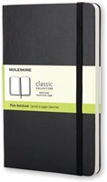 Moleskine notitieboek harde kaft 13 x 21 cm effen zwart