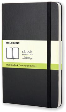 Moleskine notitieboek harde kaft 13 x 21 cm effen zwart