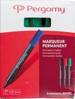 Pergamy permanent marker met beitelpunt, groen-3
