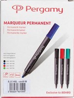 Pergamy permanent marker met beitelpunt, groen-1