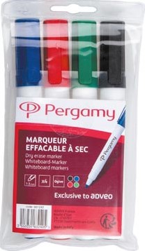Pergamy whiteboardmarker, etui met 4 stuks-2