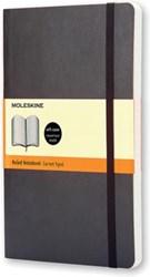 Moleskine Notitieboek 13 x 21 cm Gelijnd Zwart Soepele Cover 192 Bladzijden