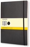 Moleskine notitieboek 19 x 25 cm geruit zwart