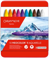 Waskrijt Caran d'Ache neocolor-II 10 stuks assorti