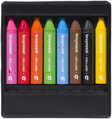 Waskrijt Bruynzeel Kids set à 8 stuks assorti-2