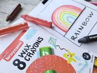 Waskrijt Bruynzeel Kids set à 8 stuks assorti-1