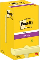 Post-It Super Sticky Notes 90 vel 76 x 76 mm geel pak van 12 blokken