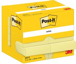 Post-It Notes 100 vel 38 x 51 mm geel pak van 12 blokken