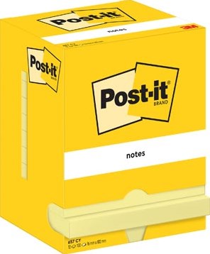 Memoblok 3M Post-it 657 76x102mm geel