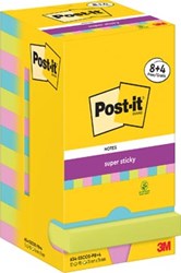 Post-It Super Sticky Notes Cosmic 90 vel 76 x 76 mm 8 + 4 GRATIS