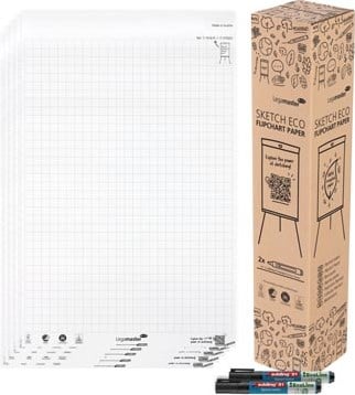 Flipoverpapier Legamaster SKETCH ECO raster 5x 20 vellen-2
