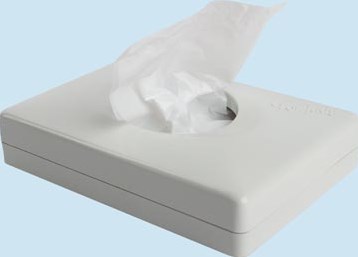 Bingo dispenser voor hygiënezakjes wit