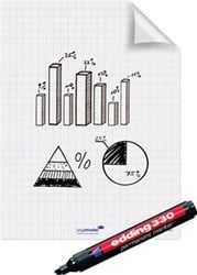 Legamaster Magic-Chart flipchart folie, ft 60 x 80 cm, wit, geruit, rol van 25 vel