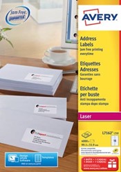 Avery laseretiketten 99,1x33,9mm 4000 stuks 16 etiketten per vel