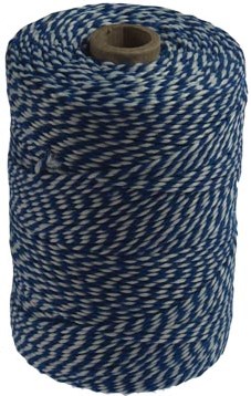 Katoentouw klos van 200 g blauw-wit +/- 200 m