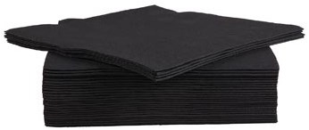 Cosy & Trendy servet, 38 x 38 cm, zwart, 40 stuks