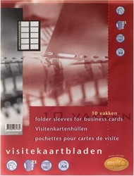 Showtas visitekaartjes A4 120 micron 23-rings met 10 vakken pak van 10 stuks Multo