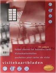 Showtas visitekaartjes A4 120 micron 23-rings met 10 vakken pak van 10 stuks Multo