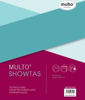 Showtassen A5 glashelder 140 micron 17-rings perforatie pak van 10 Multo