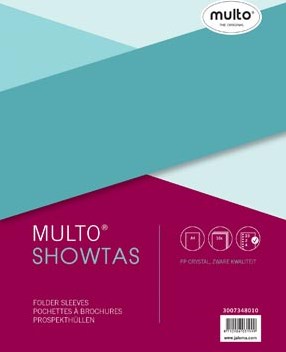 Showtassen A4 glashelder 140 micron 23-rings pak van 10 Multo