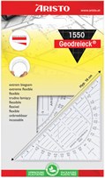 Aristo geodriehoek 16 cm flexibel transparant-2