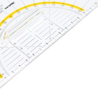 Aristo geodriehoek 20 cm met handvat transparant-2