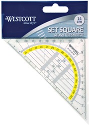Geodriehoek Westcott 140mm transparant