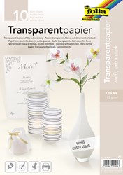 Transparant papier Folia A4 115gr wit
