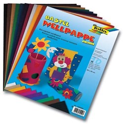 Folia golfkarton 50 x 70 cm 10 geassorteerde kleuren