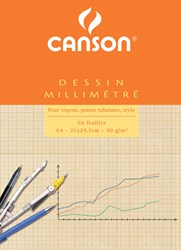 Millimeterpapier A4 Canson lichtbruin