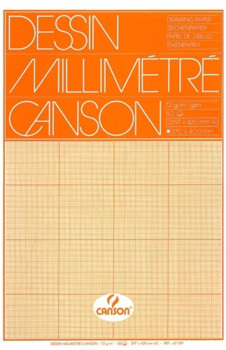 Millimeterpapier A3 Canson lichtbruin
