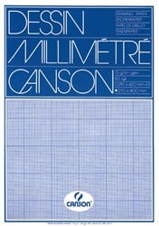 Millimeterpapier A3 Canson blauw