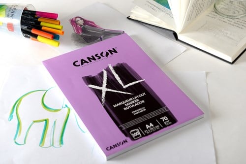 Tekenblok Canson XL Marker A4 70gram 100vel-2