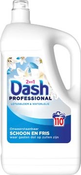 Dash Professional 2 in 1 Formula Fleurs de Lotus & Lily wasmiddel, fles van 4,95 liter, 110 wasbeurten