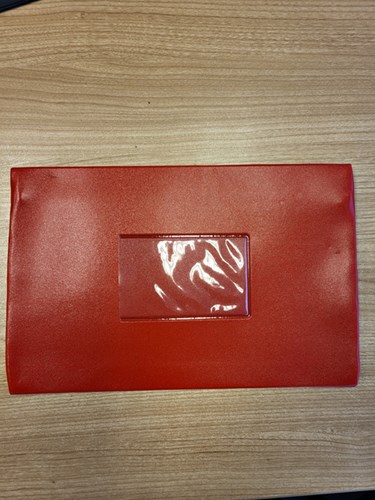 Schooletui met rits 15x26cm skai helder rood-3