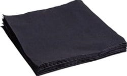 Servetten  24 x 24 cm  2-laags  zwart  pak van 10 x 400 stuks