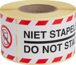 Rillprint etiketten Niet stapelen 46 x 125 mm rol van 250 stuks