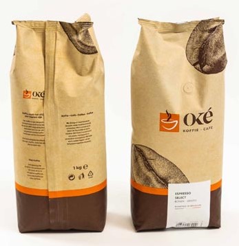 Oké koffiebonen zak van 1 kg Espresso Select