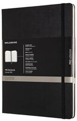 Moleskine notitieboek professional  19 x 25 cm gelijnd harde cover 189 blad zwart