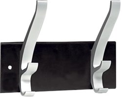 Kapstok wand Unilux Cypres 2 haken metallic grijs